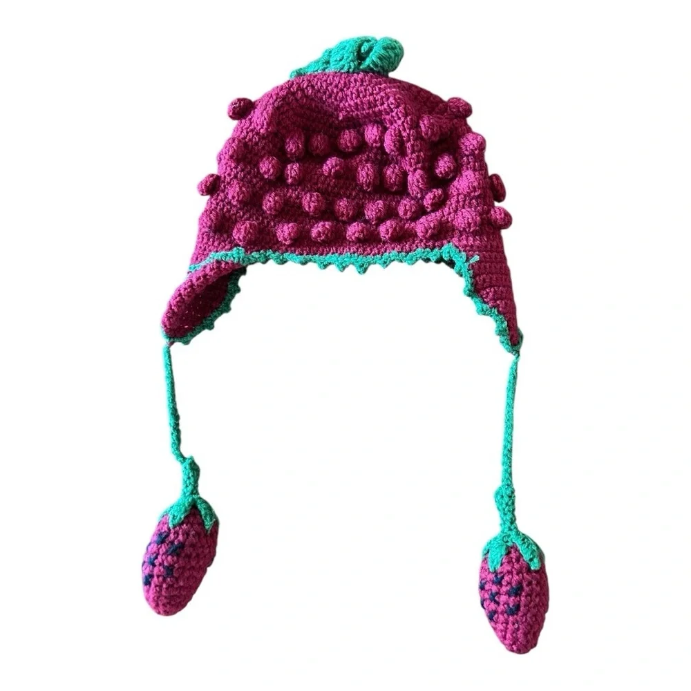 Seattle hat company strawberry knit hat